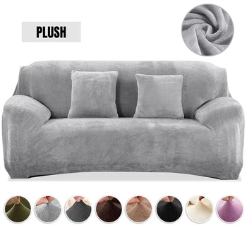 Pliušinis fabirc Sofa cover 1/2/3/4 sėdynės storio Slipcover sofos sofacovers ruožas elastinga pigiai sofa apima Rankšluostį wrap dangos