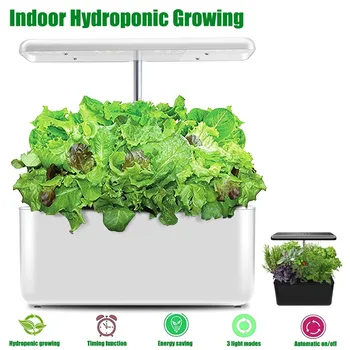 Vandens Siurblys Smart Hydroponics Auginimo Sistema Indoor Garden Rinkinys 7 Ankščių Automatinis Laiko su Reguliuojamo Aukščio LED Augti Žiburiai