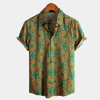 Havajų Marškinėliai vyrams-s-top Genčių Klasikinis Apykaklės