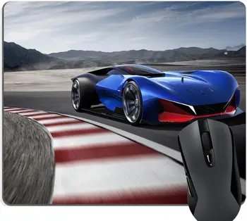 Didelis, Mielas Pelės kilimėliai Kompiuterių Tamsiai Mėlyna Kietas Greitai Lenktynių Automobilių Įnirtingai Veikia Lenktynių Trasoje Žaidimų Pelės Mygtukai