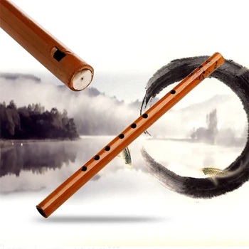 Tradicinių 6 Skylę Bambuko Fleita Klarnetas Studentų Muzikos Instrumentas Medienos Spalva