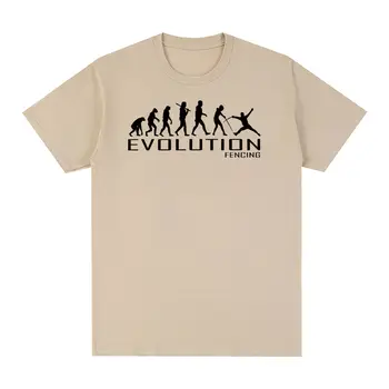aptvarai evoliucija Vintage marškinėliai Fechten Hobis Kovoti Medvilnės Vyrų marškinėliai Naujas Tee Marškinėlius Moterų Topai