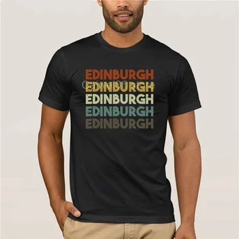 Mada Marškinėliai 100% Medvilnė prekės vyrų marškinėliai Edinburge, Škotijoje Retro Stiliaus Marškinėliai už mans