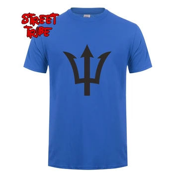 Vasaros Mados Barbadosas Vėliavos T Shirts Naujovė Juokinga Marškinėlius Vyrų Drabužiai Įgulos Kaklo Medvilnės Barbadosas Camiseta T-shirt