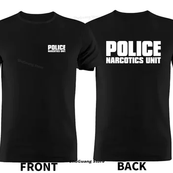 Vintage Marškinėliai Policijos Narkotikais Padalinio Spausdinti marškinėliai Topai Raidžių Grafinis T Marškinėliai Vyrams Marškinėliai Moterims Drabužių Medvilnė Tee