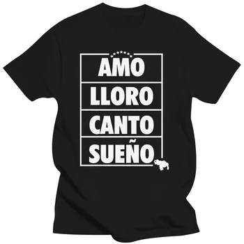 Venesuela Amo Lloro Canto Sueno Marškinėliai Mados Tendencija Vzla Tee Mados 2019 Top Mens Tee