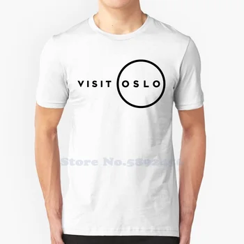 Aplankyti Oslo Prekės ženklo Logotipu Aukštos kokybės T Shirts 2023 Mados T-shirt Naujas Grafinis Tee