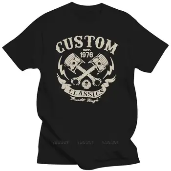 Vyrų juokinga spausdinti tee-black marškinėliai vyriški Tee Užsakymą Klasika T-Shirt S 6XL Dviratininkas Kaukolė Motociklo Roko Dviratį Outlaw o-kaklo marškinėlius