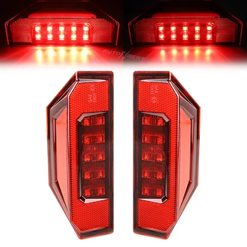Pora L+R Raudonas LED Galiniai Šviesos Veikia Stabdžių Stabdymo Žibintas Kairės Dešinės UTV Už Polaris Ranger 570 900 XP 1000 DLX 2013-2020 M. DOT SAE