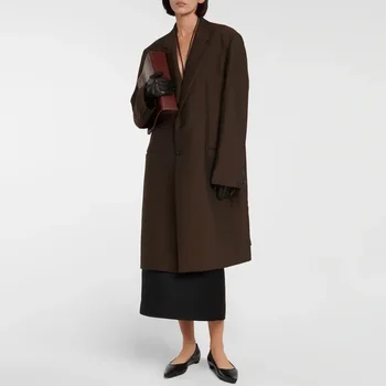 T * eilės rudens ir žiemos moteriškų paltų, tingus naujas jausmas ir vidurio ilgis švarkelis, nustatyti