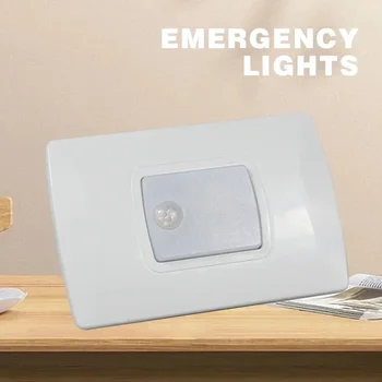 Indukcijos LED Avarinis Apšvietimas 2 Režimai Sienos-sumontuoti Avarinio Apšvietimo Energijos tiekimui, Namų Miegamojo, Koridoriaus Lempos šviesa